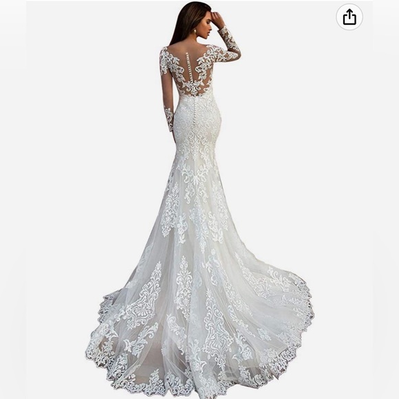LOVER KISS lace mermaid Wedding dress with fitted inside corset GORGEOUS!!! NEW! - Picture 3 of 16